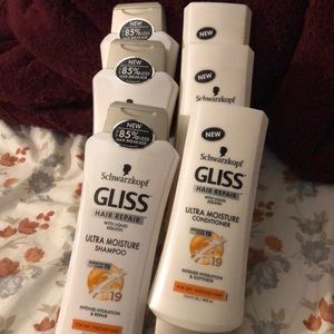 Gliss shampoos and conditioners
